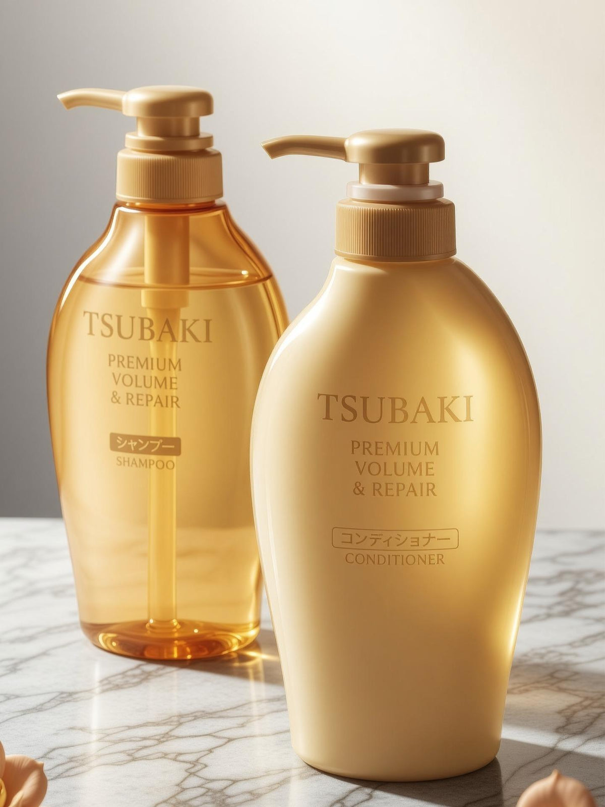 TSUBAKI Premium Volume & Repair Shampoo + Conditioner Pump Pair 450ml