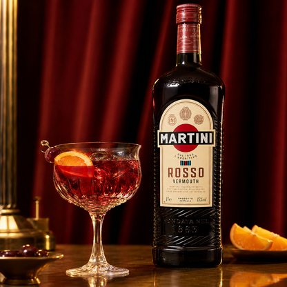 MARTINI Rosso Sweet Vermouth 1L | Italian Aperitivo Fortified Wine Cocktail Mixer for Negroni Manhattan