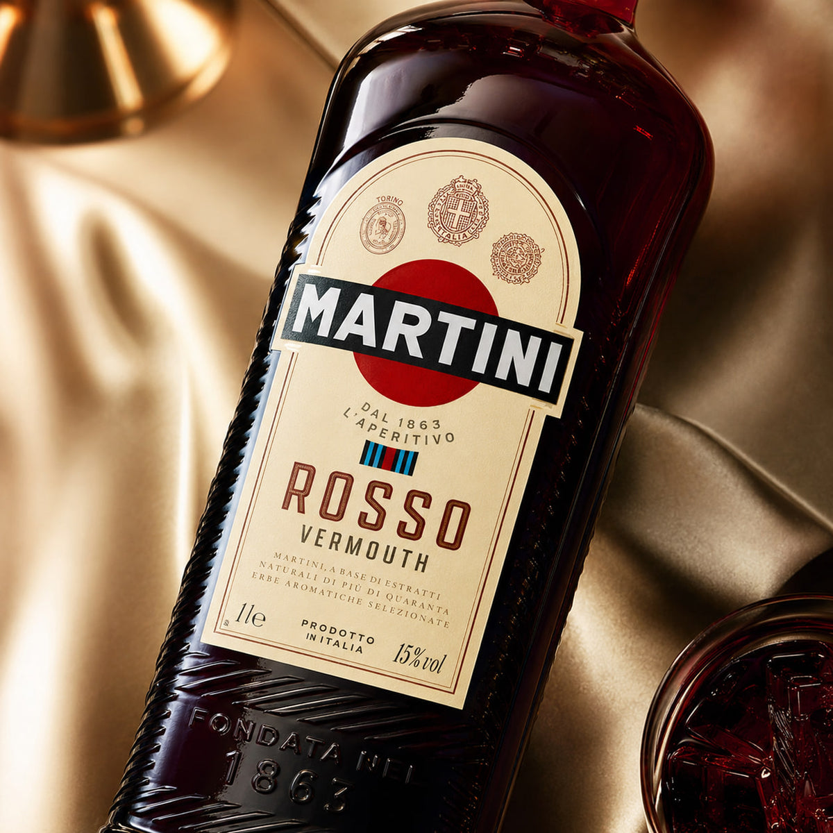 MARTINI Rosso Sweet Vermouth 1L | Italian Aperitivo Fortified Wine Cocktail Mixer for Negroni Manhattan