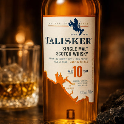 Talisker 10 Years 70cl 45.8% : Rugged Peat, Pepper, and Coastal Spice