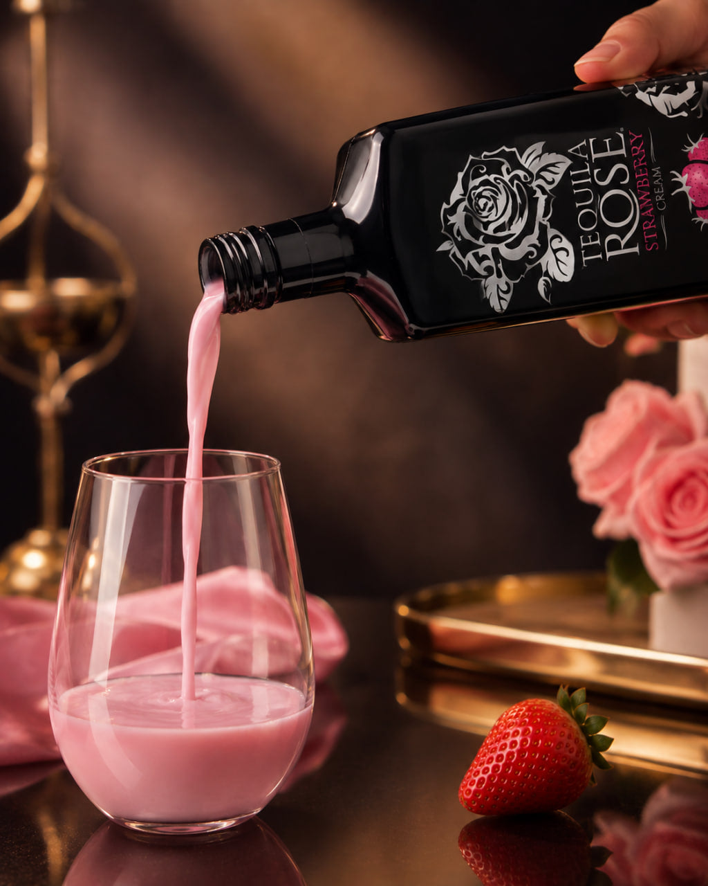 Tequila Rose Strawberry Cream 70cl 15%  : The Original Pink Temptation