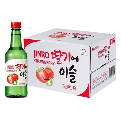 Jinro Chamisul Strawberry: The Sweet Taste of Berry Bliss, 20 Bottles, 360ml, 13% | 真露草莓味：莓果的甜蜜滋味，20瓶，360毫升，13%