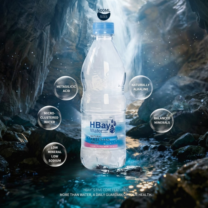 HBay Water 500ml x 24 Bottle| Natural Artesian Water from New Zealand | 100% Pure & Refreshing |