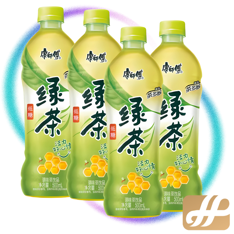 KangShifu Master Kang Pure Hydration: Green Tea 500ml (4 Bottles): The Simple, Clean, and Unsweetened Daily Tea | 康师傅绿茶 500ml（4瓶）：简单、清爽、无糖的日常茶饮