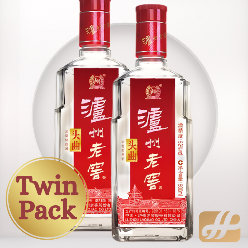 [Twin Pack] Luzhou Laojiao Tou Qu 500ml 52% : The Classic Benchmark of Strong Aroma Baijiu