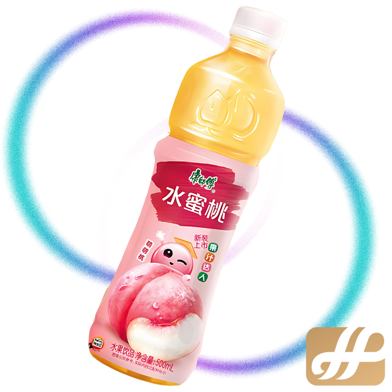 KangShiFu Master Kang Sweetest Indulgence: Peach Drink 500ml | 康师傅水蜜桃 500ml