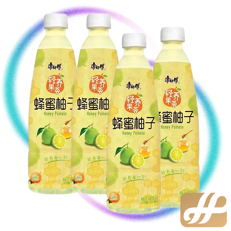 KangShiFuMaster Kang Soothing Blend: Honey Pomelo Drink 500ml 4 Bottles | 康师傅蜂蜜柚子 500ml x 4瓶