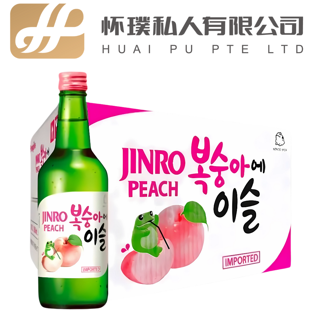 Jinro Chamisul Peach: The Taste of Summery Sweetness | 20 Bottles | 360ml | 13%