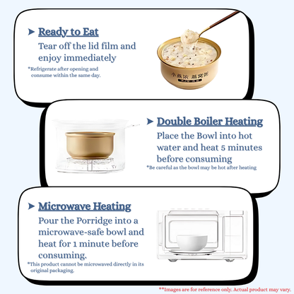 Yan Palace Bird's Nest Porridge with Coconut Milk and Gorgon Fruit 252g x 6 / Box Ready2Eat Bird' Nest Porridge