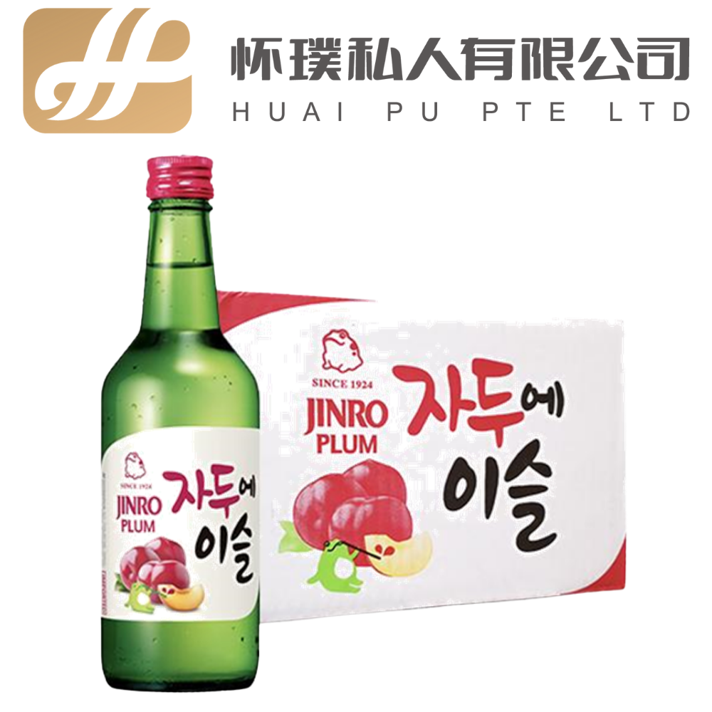 Jinro Chamisul Plum: A Hint of Sweet Elegance | 20 Bottles | 360ml | 13%