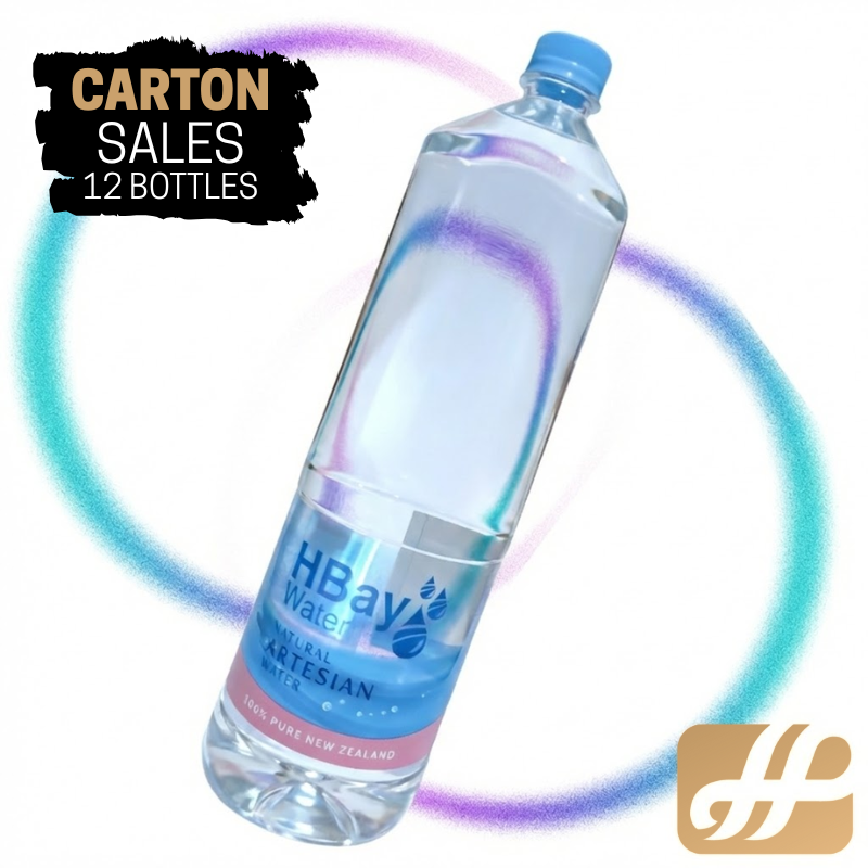 HBay Water 1.5L x 12 Bottle| Natural Artesian Water from New Zealand | 100% Pure & Refreshing |