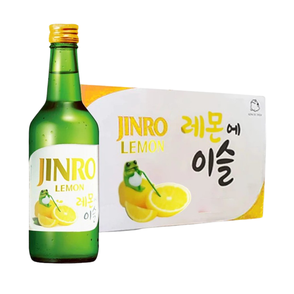 Jinro Chamisul Lemon Soju: The Zesty Squeeze of Refreshment, 20 Bottles, 360ml, 13% | 真露柠檬烧酒：清爽怡人的柠檬汽酒，20瓶，360毫升，13%