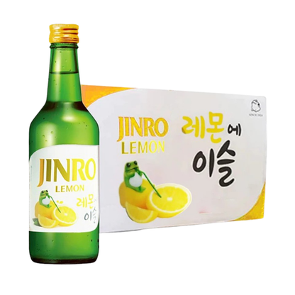 Jinro Chamisul Lemon Soju: The Zesty Squeeze of Refreshment, 20 Bottles, 360ml, 13% | 真露柠檬烧酒：清爽怡人的柠檬汽酒，20瓶，360毫升，13%