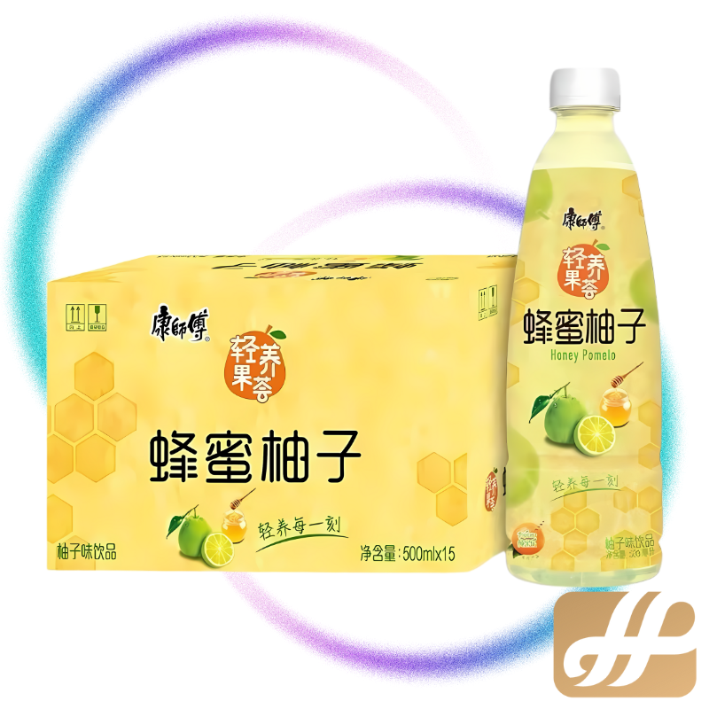 KangShiFuMaster Kang Soothing Blend: Honey Pomelo Drink 500ml 4 Bottles | 康师傅蜂蜜柚子 500ml x 4瓶