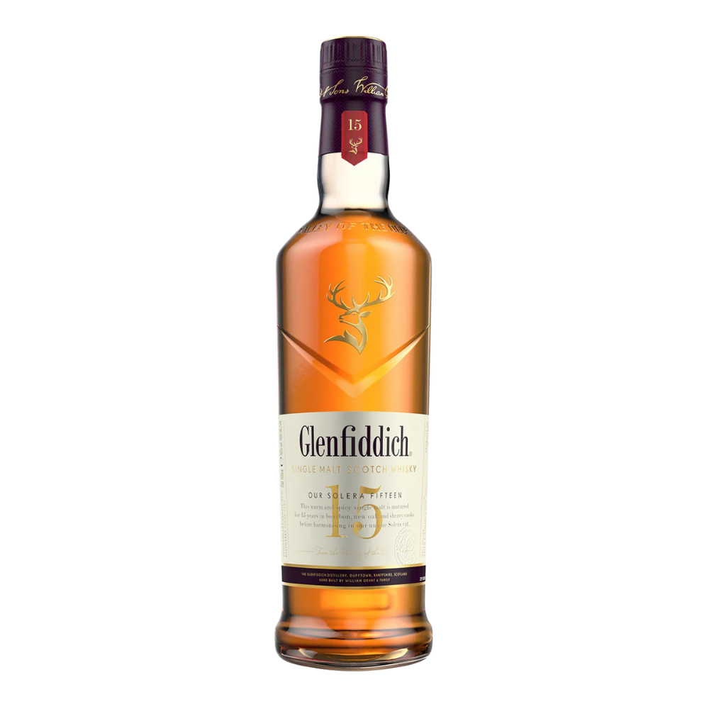 Glenfiddich 15 Year Old Single Malt 70cl 40%: The Solera Vat's Spicy and Honeyed Treasure | 格兰菲迪15年单一麦芽威士忌 70cl 40%：索莱拉桶的辛香蜂蜜宝藏
