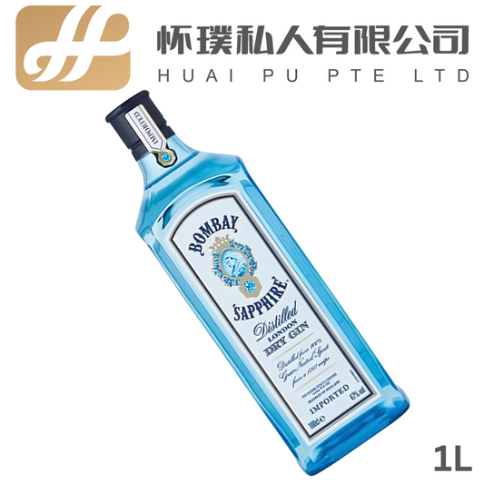 Bombay Sapphire Gin 100cl 40%: The Balanced and Aromatic Vapour-Infused Classic | 孟买蓝宝石金酒 100cl 40%：平衡芳香的经典蒸汽浸泡金酒