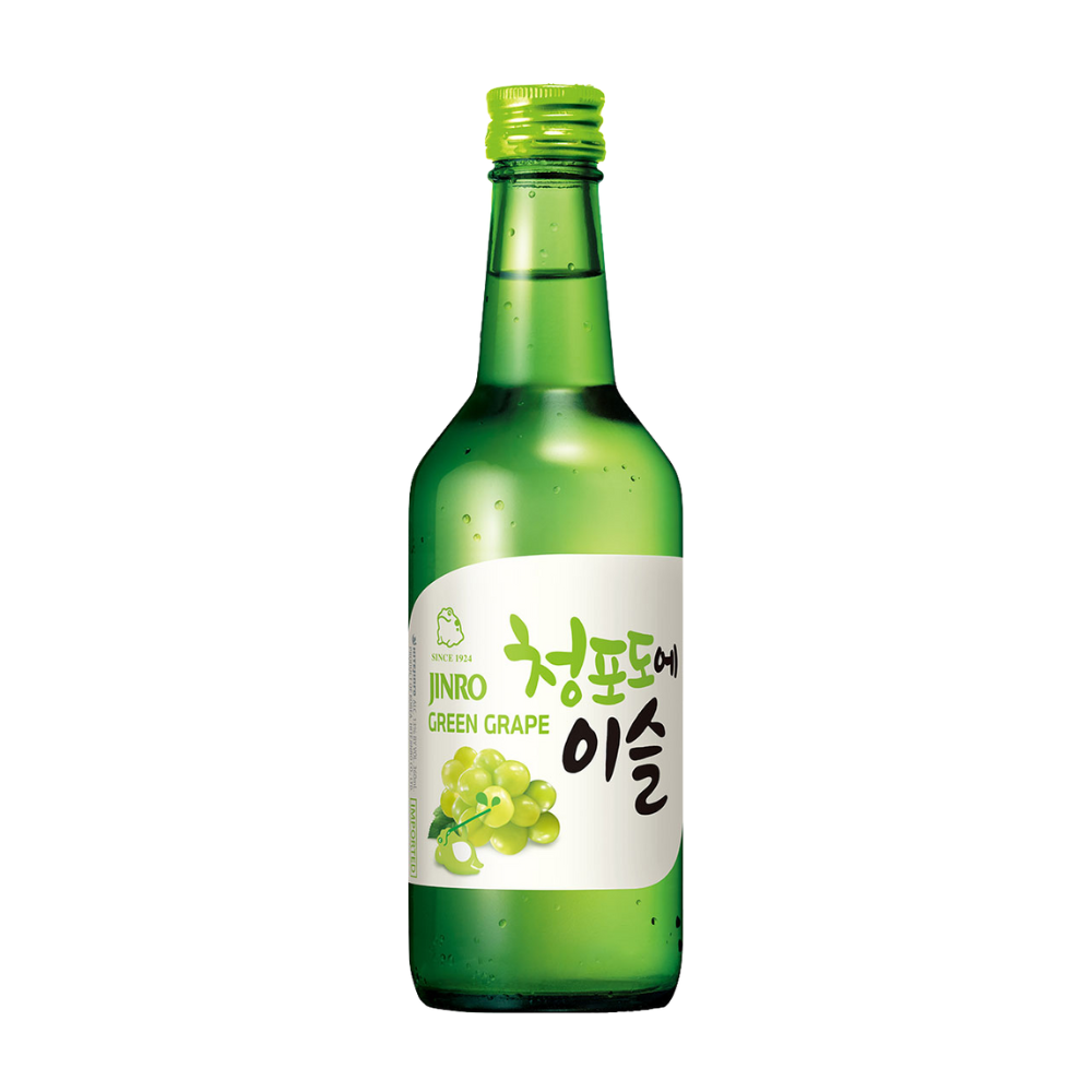 Jinro Chamisul Green Grape: The Taste of Sweet Refreshment | 20 Bottles | 360ml | 13%