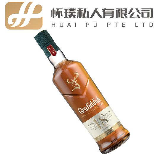 Glenfiddich 18 Year Old Single Malt 70cl 43%: The Deeply Matured Small Batch Reserve | 格兰菲迪18年单一麦芽威士忌 70cl 43%：深度熟成小批量珍藏版