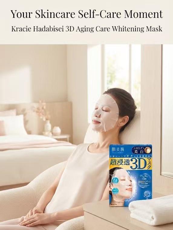 Kracie Hadabisei 3D Aging Care Whitening Mask 4pcs