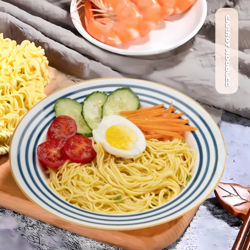 Veggie Delight Instant Noodles: Colourful, Convenient, and Non-Fried, Single Package, 15 Package per Box.