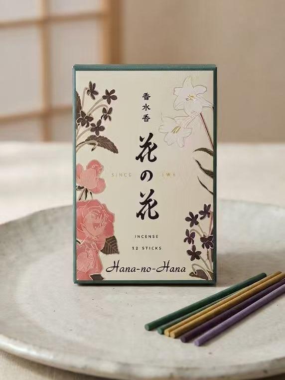 Nippon Kodo Hana no Hana Three Fragrances Incense Sticks 30 Sticks(Includes Incense holder)