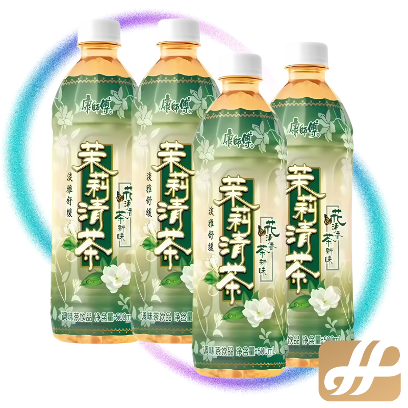KangShiFu Master Kang Lightest Sip: Jasmine Green Tea 500ml 4 Bottles | 康师傅茉莉清茶 500ml x 4瓶