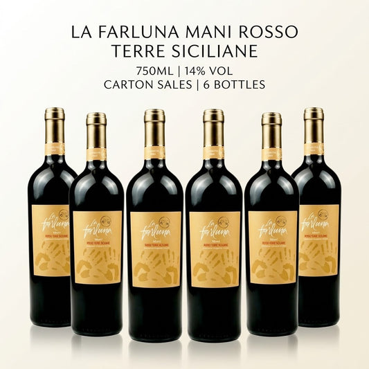 [Carton Sales]LA FARLUNA MANI ROSSO TERRE SICILIANE  750ML 14%Vol 6Bottles
