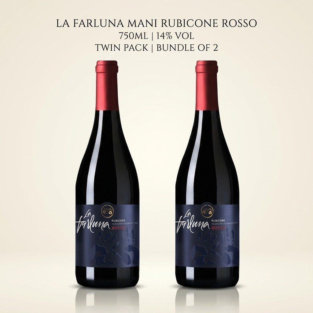 [TWIN PACK]LA FARLUNA MANI RUBICONE ROSSO 750ML 14%Vol | Bundle of 2 Promotion |