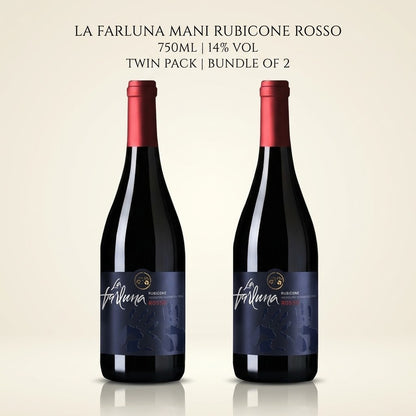 [TWIN PACK]LA FARLUNA MANI RUBICONE ROSSO 750ML 14%Vol | Bundle of 2 Promotion |