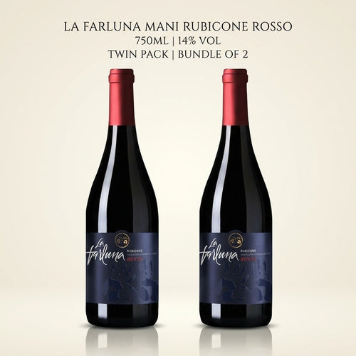 [TWIN PACK]LA FARLUNA MANI RUBICONE ROSSO 750ML 14%Vol | Bundle of 2 Promotion |