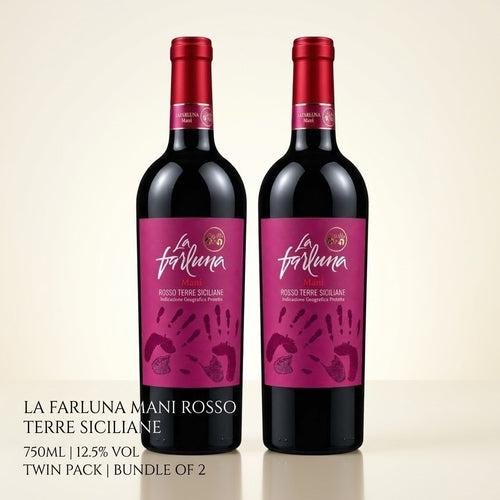 [TWIN PACK]LA FARLUNA MANI ROSSO TERRE SICILIANE 750ML 12.5%Vol | Bundle of 2 Promotion |