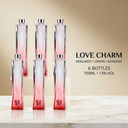 [6 Bottles ]LOVE CHARM BERGAMOT LEMON GARDENIA FLAVOURED ALCOHOL BEVERAGE 700ML 13% Vol