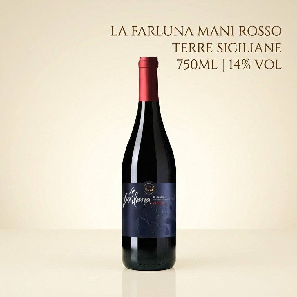 [Carton Sales]LA FARLUNA MANI RUBICONE ROSSO 750ML 14%Vol 6 Bottles