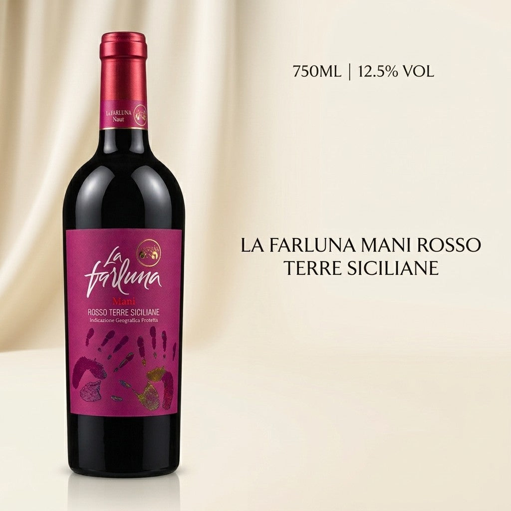 [TWIN PACK]LA FARLUNA MANI ROSSO TERRE SICILIANE 750ML 12.5%Vol | Bundle of 2 Promotion |
