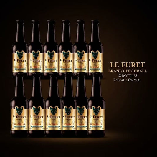 [12 Bottles ]LE FURET BRANDY HIGHBALL BOTTLE 245ML 6%Vol