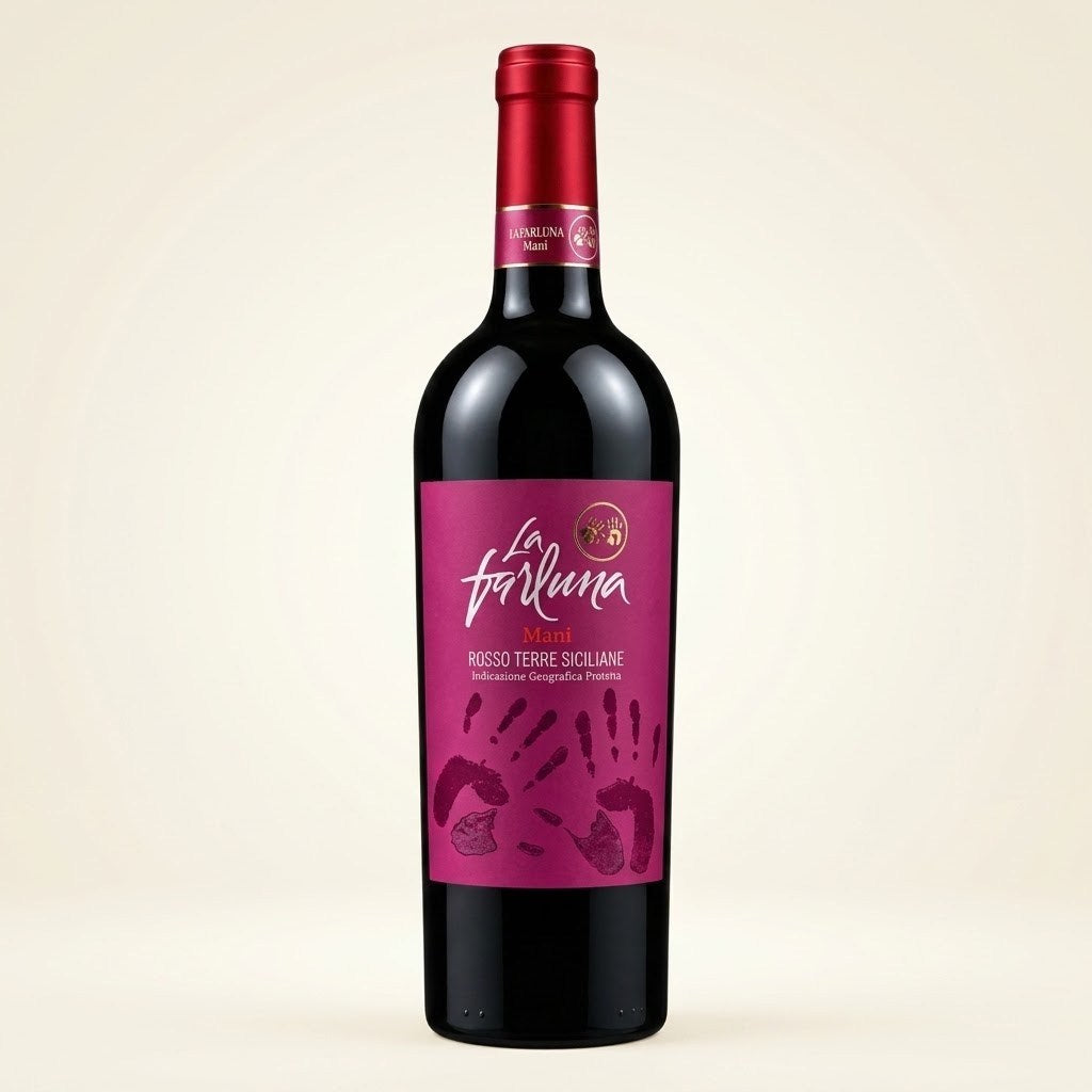 [Carton Sales]LA FARLUNA MANI ROSSO TERRE SICILIANE 750ML 12.5%Vol 6 Bottles