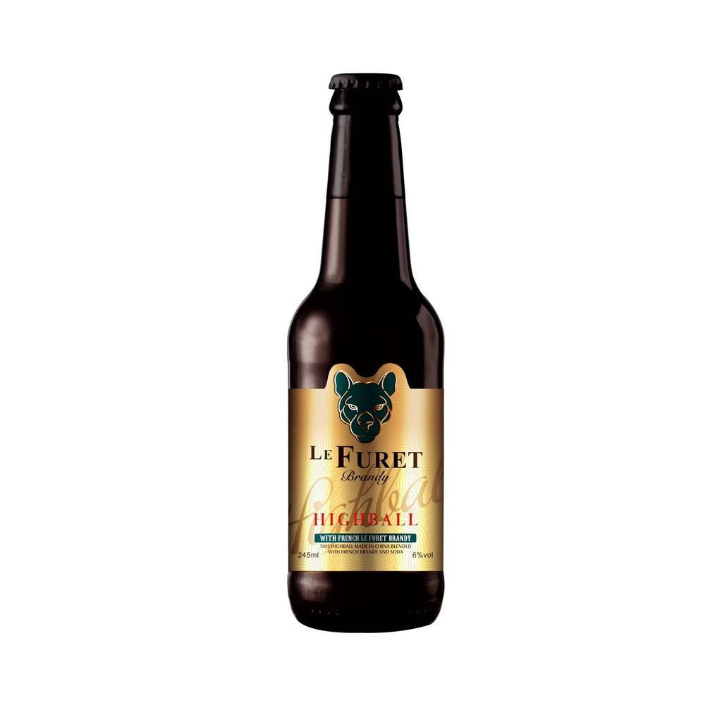 [6 Bottles ]LE FURET BRANDY HIGHBALL BOTTLE 245ML 6%Vol