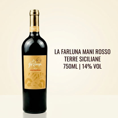 [TWIN PACK] LA FARLUNA MANI ROSSO TERRE SICILIANE  750ML 14%Vol  | Bundle of 2 Promotion |