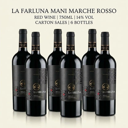 [Carton Sales]  LA FARLUNA MANI MARCHE ROSSO RED WINE  750ML 14%Vol 6 Bottles