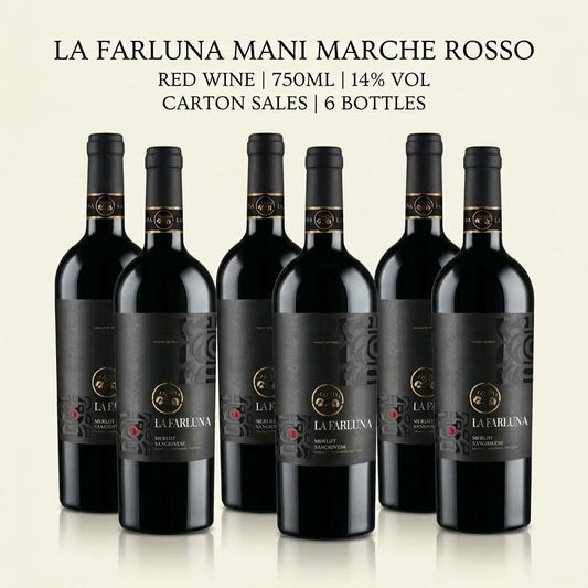 [Carton Sales]  LA FARLUNA MANI MARCHE ROSSO RED WINE  750ML 14%Vol 6 Bottles