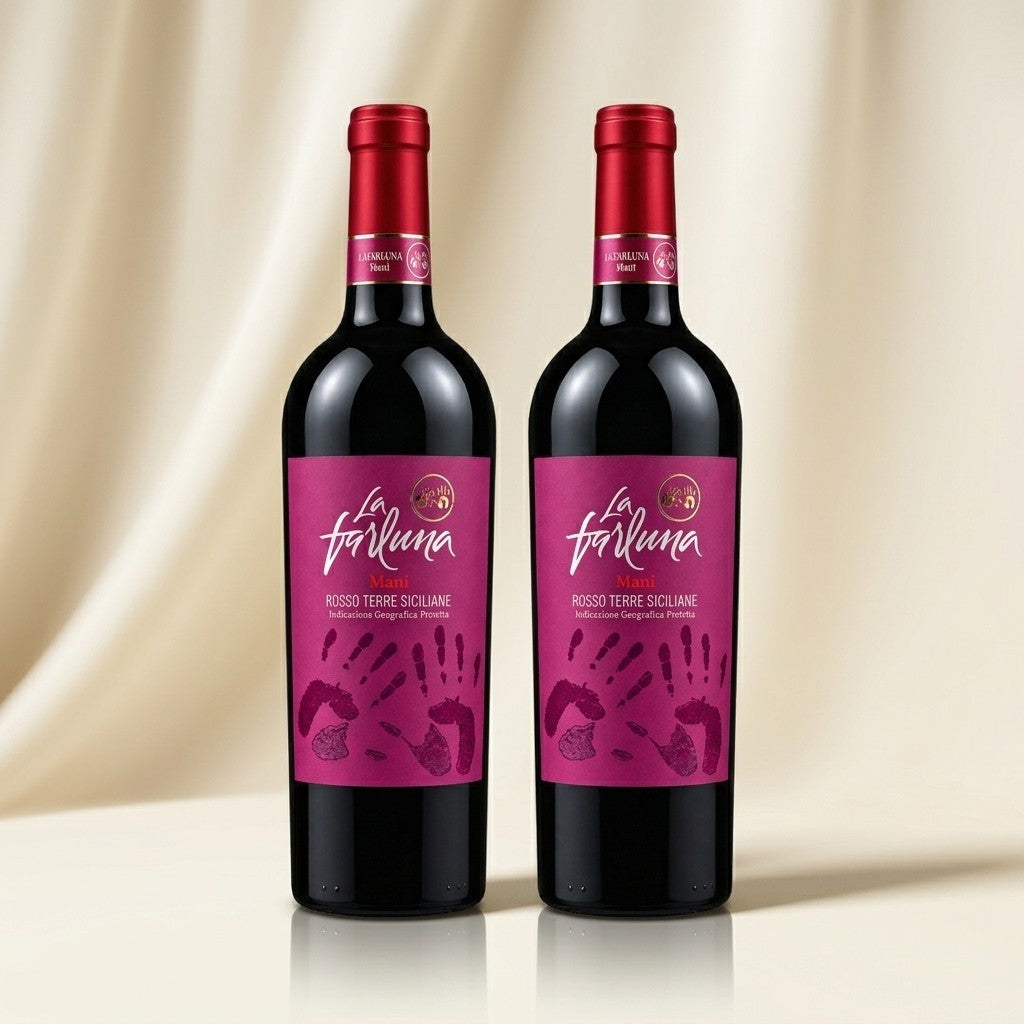 [TWIN PACK]LA FARLUNA MANI ROSSO TERRE SICILIANE 750ML 12.5%Vol | Bundle of 2 Promotion |