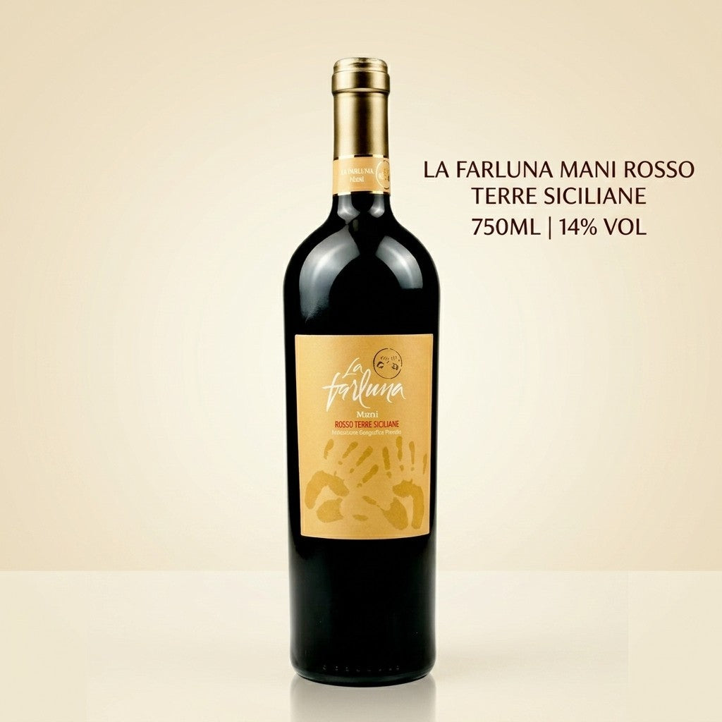 [Carton Sales]LA FARLUNA MANI ROSSO TERRE SICILIANE  750ML 14%Vol 6Bottles