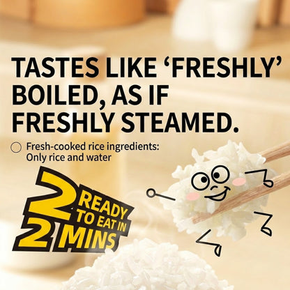 DaoHeXiang Fresh Cooked Rice 210G*10 Bowls - Ready in 2 Min, Tastes Like Freshly Steamed